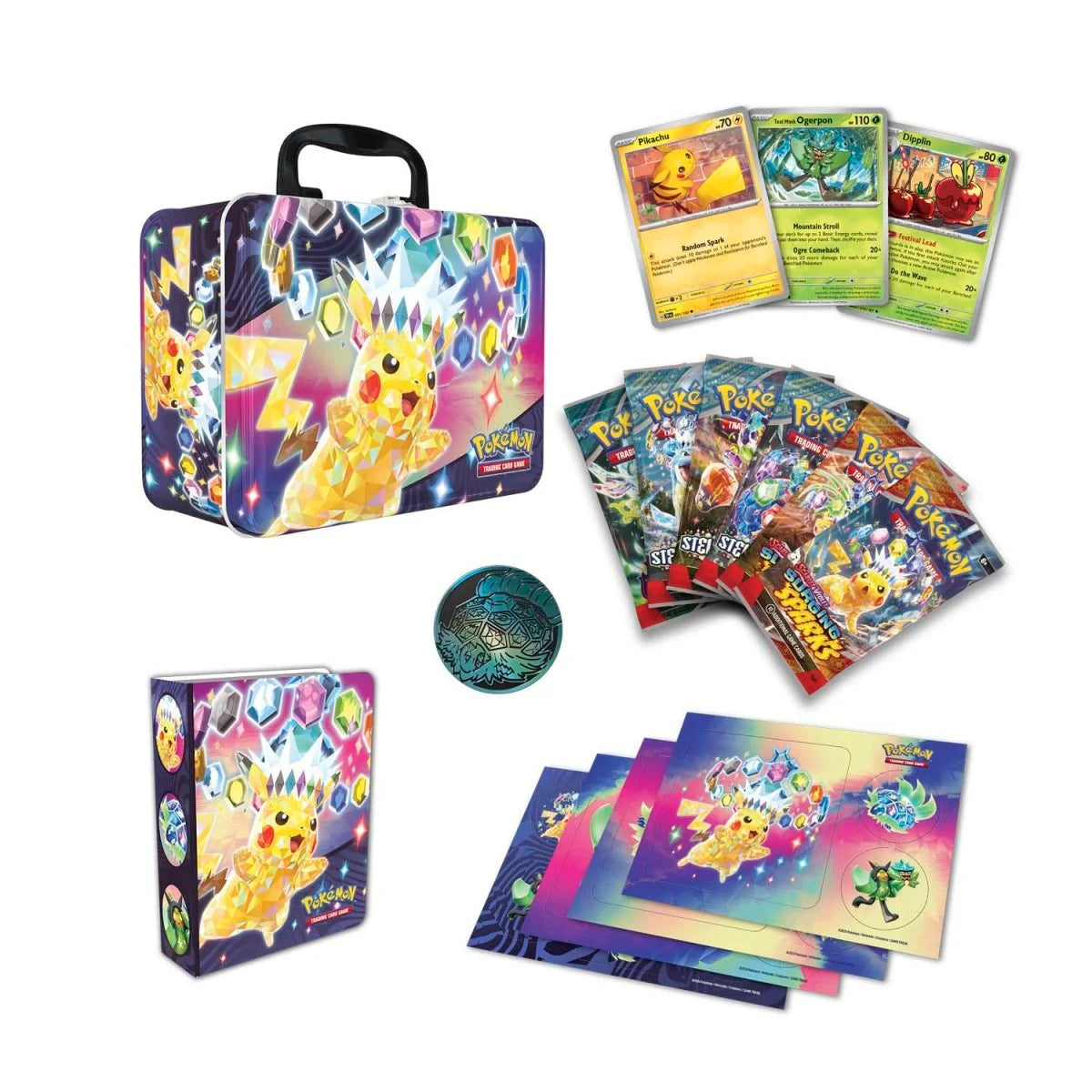 EN STOCK - Valisette ANG - Pikachu Collector Set - Surging Sparks - Etincelles Déferlantes