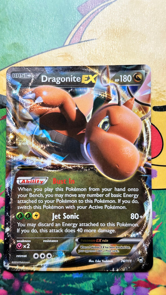 [ Carte ANG ] Dracolosse EX ( Dragonite) - 74/111 - XY Furious Fists - 2014