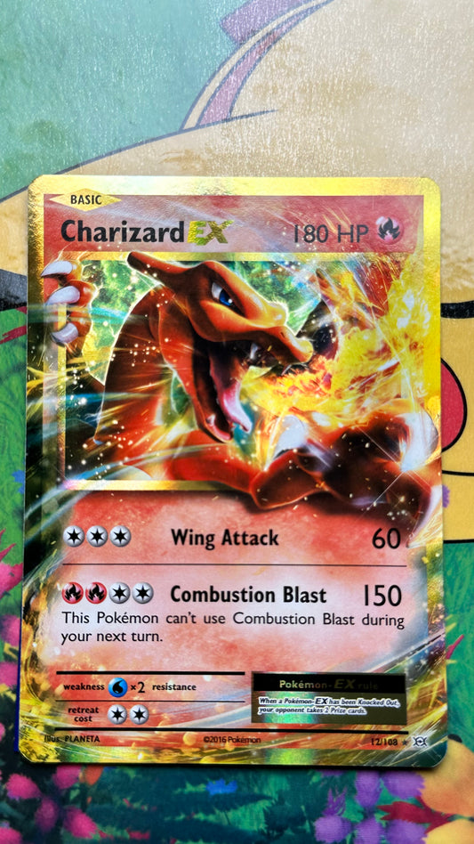 [ Carte ANG ] Dracaufeu EX ( Charizard ) - 12/108 - XY Evolutions - 2016