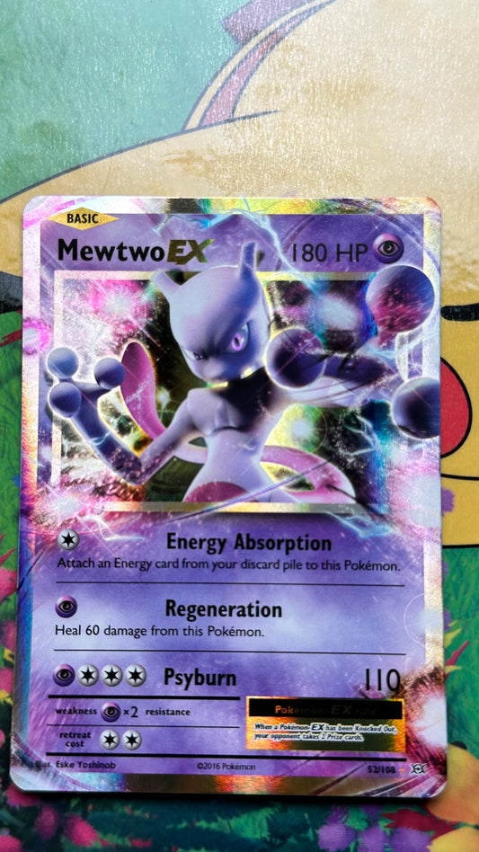 [ Carte ANG ] MewTwo EX - 52/108 - XY Evolutions- 2016