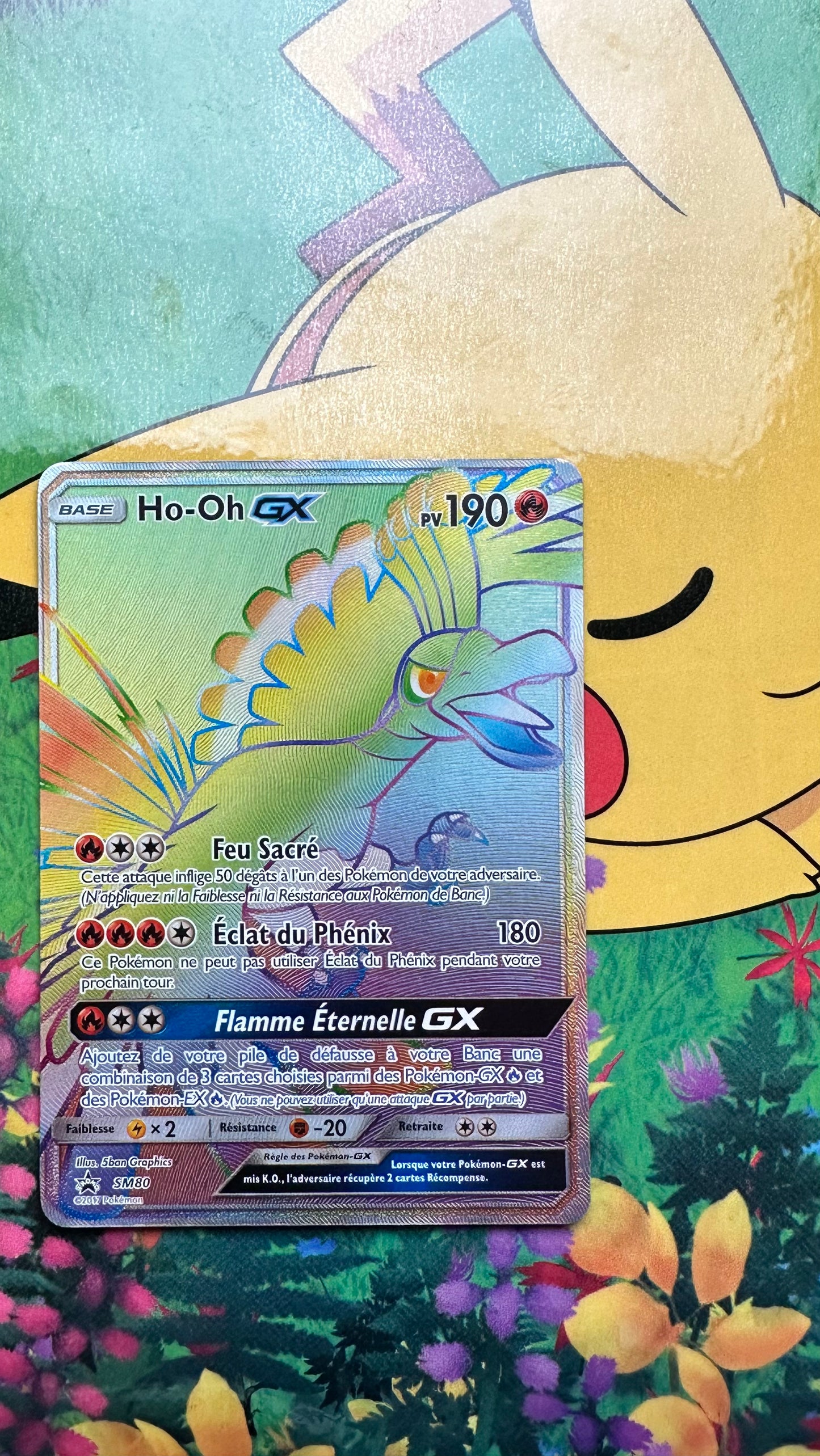 [ Carte FR ] Ho-Oh GX  - SM80-  Rainbow - 147/145 -  Soleil et Lune - 2017