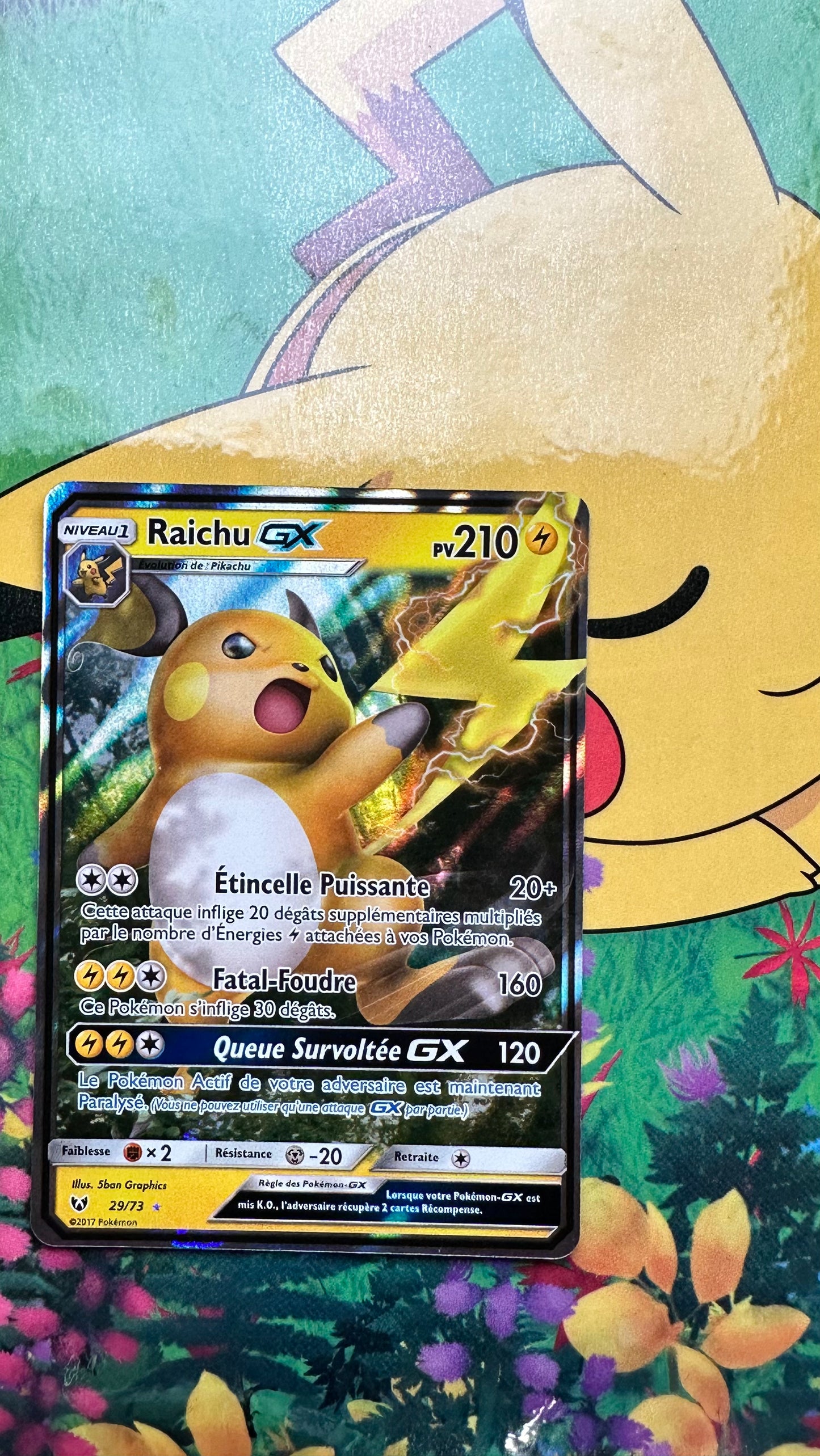 [ Carte FR ] Raichu GX - 29/73 - Legendes Brillantes - 2017