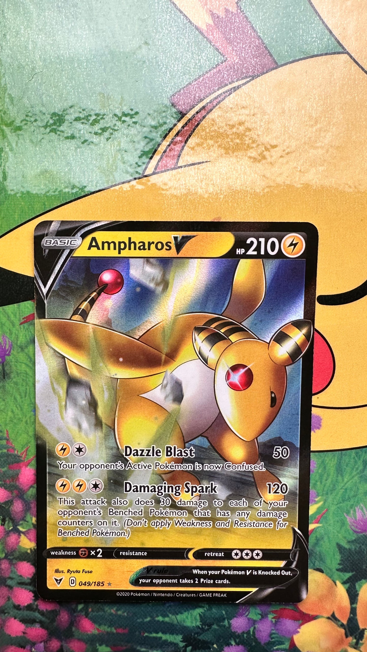 [ Carte ANG ] Pharamp ( Ampharos)  V - 049/185 - Voltage Eclatant - 2020