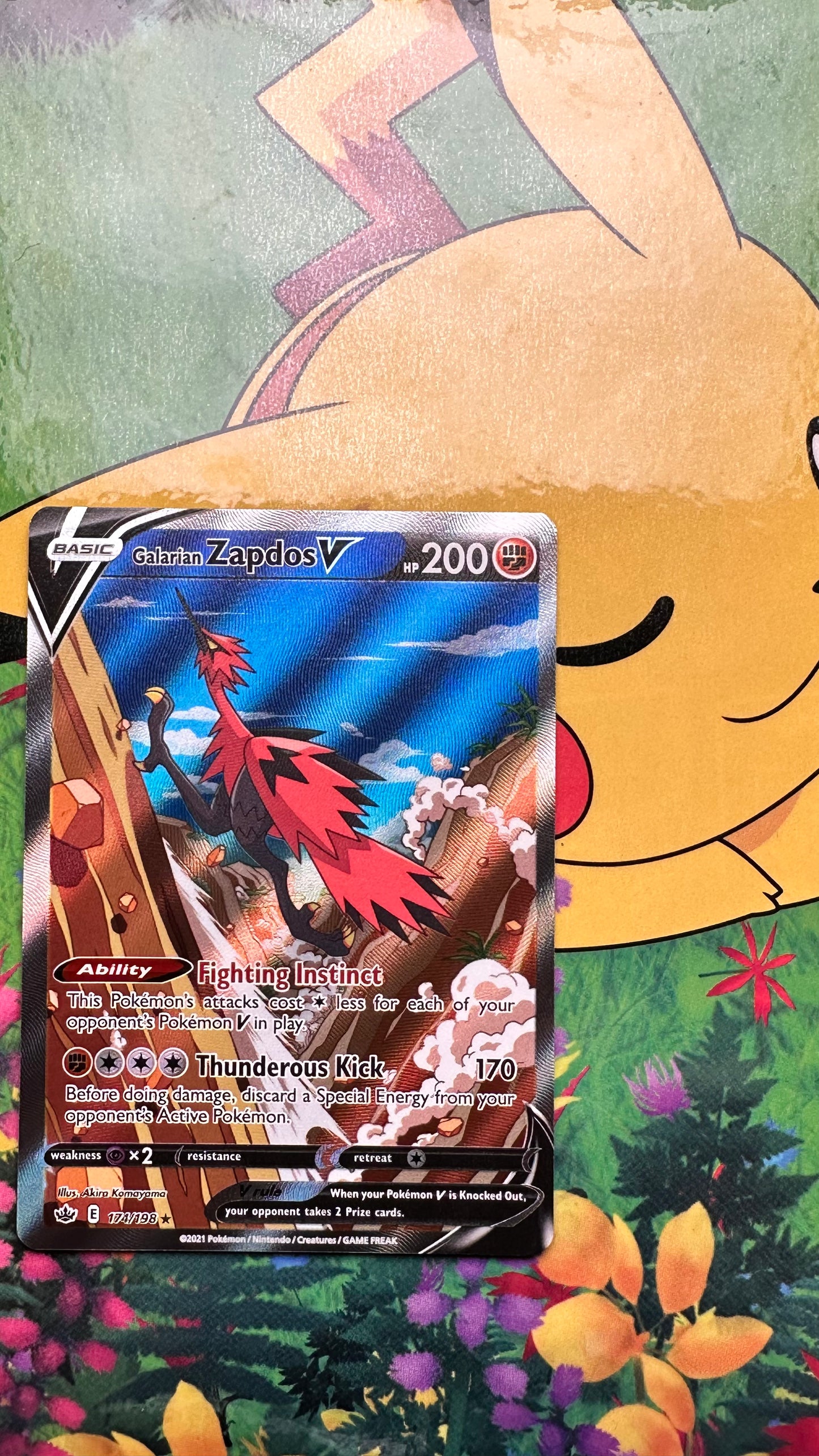 [ Carte ANG ]  Zapdos  (Electhor) V - Alternative  - 174/198 - Le Règne de Glace - 2021