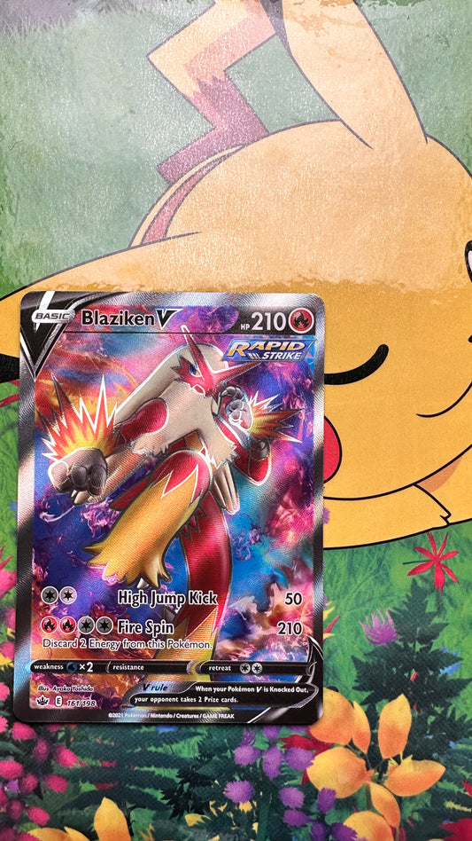 [ Carte ANG ]  Blaziken (Braségali) V - FULL ART  - 161/198 - Le Règne de Glace - 2021