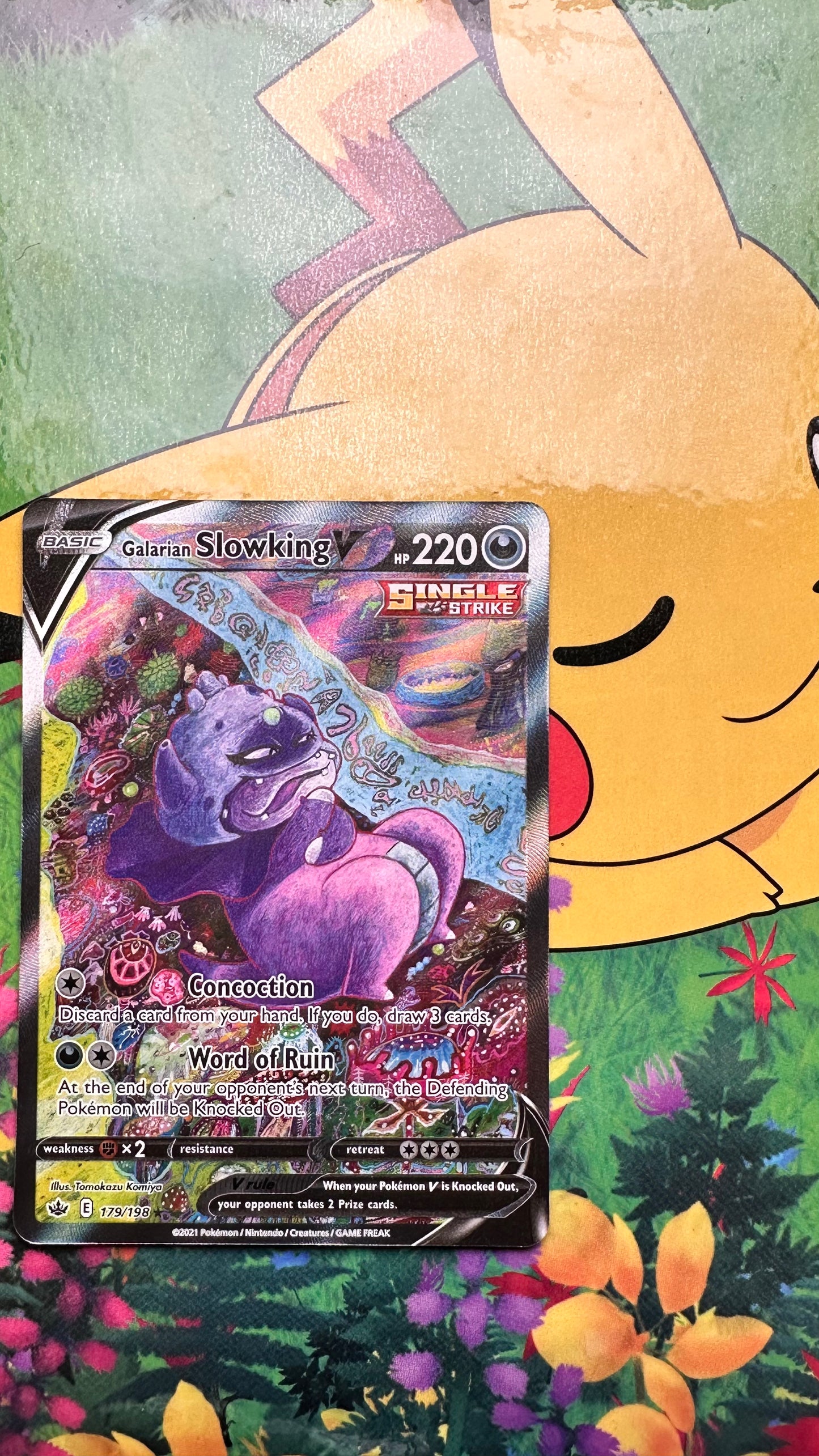 [ Carte ANG ]  Slowking (Roigada) V - FULL ART  - 179/198 - Le Règne de Glace - 2021