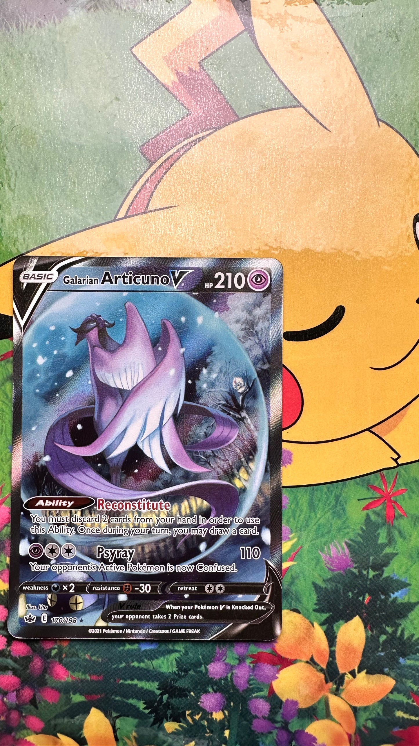 [ Carte ANG ]  Articuno (Artikodin) V - FULL ART  - 170/198 - Le Règne de Glace - 2021
