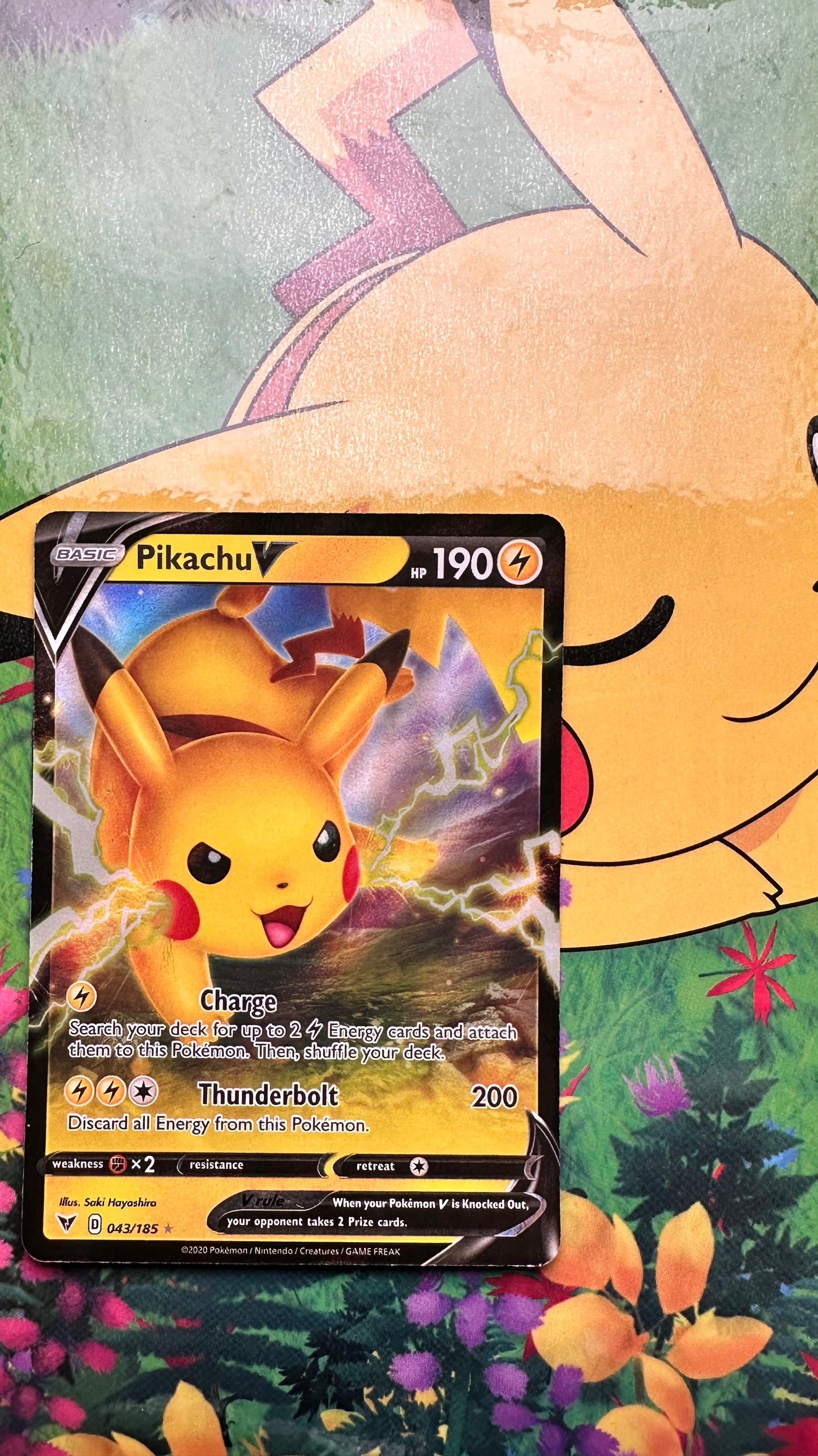 [ Carte ANG ] Pikachu V  - 043/185 - Voltage Eclatant - 2020