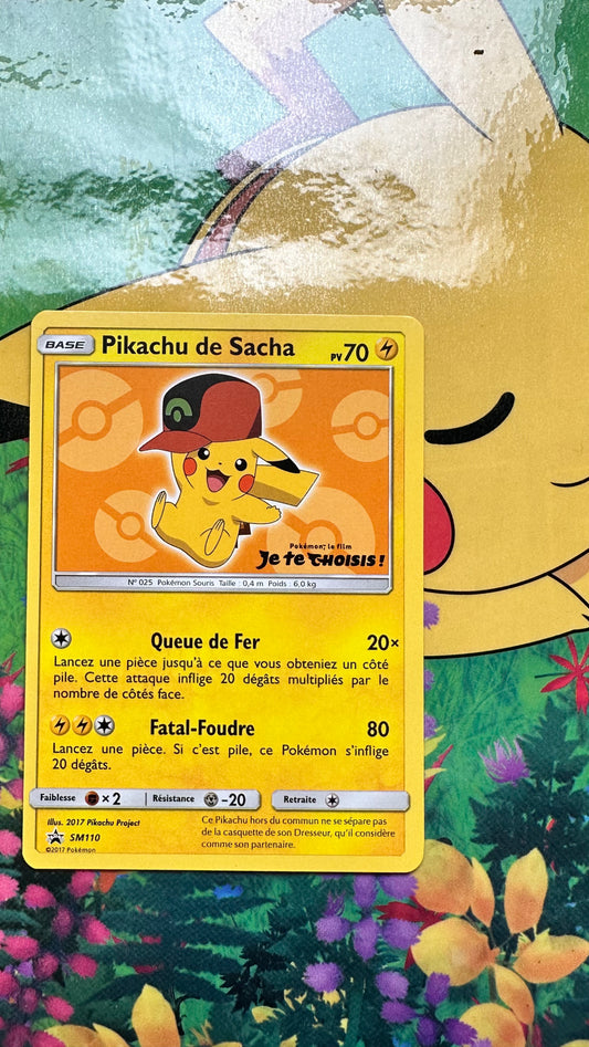 [ Carte FR ] PIKACHU DE SACHA  -SM110 - PROMO - 2017