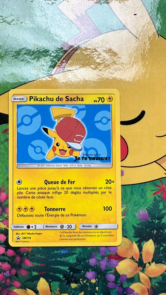 [ Carte FR ] PIKACHU DE SACHA  -SM114 - PROMO - 2017