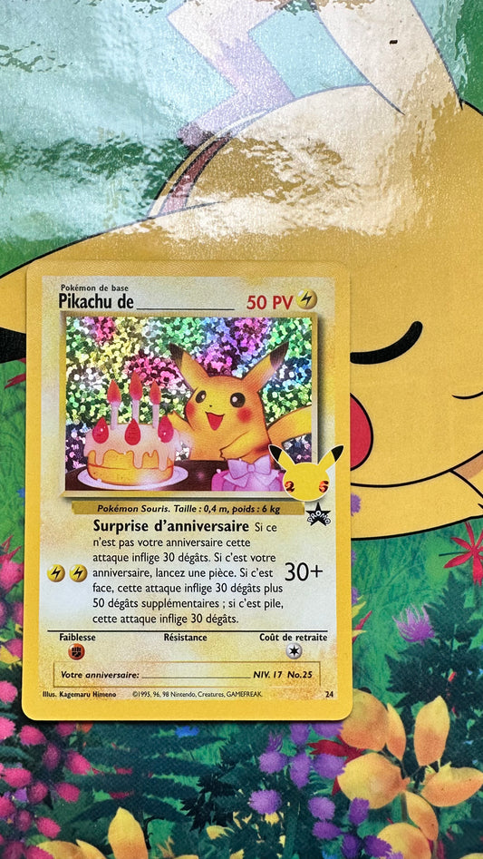 [ Carte FR ] [ 🎁 Idée Cadeau !  🎁] Pikachu de _____   - Carte Anniversaire