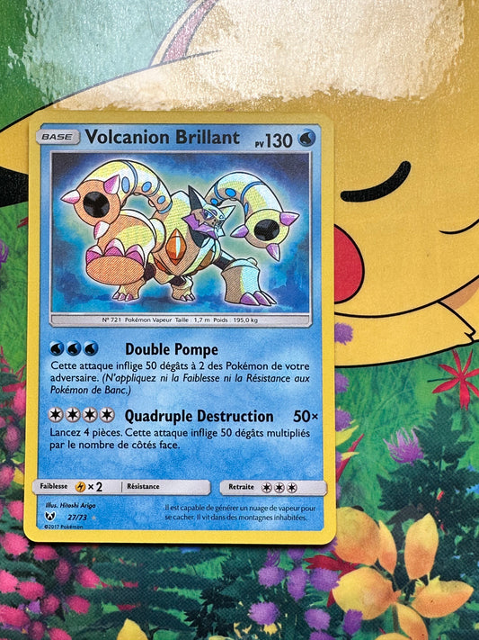 [ Carte FR ] Volcanion Brillant - 27/73-  Légendes Brillantes 2017