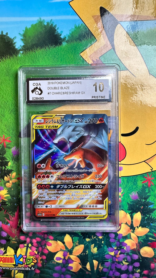 [ Carte Gradée ] Charizard GX - TAG TEAM GX -  - Reshiram  -  016/173