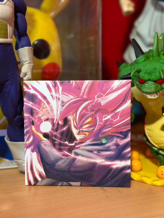 Dragon Ball - Petit cadre toile peint Black Goku