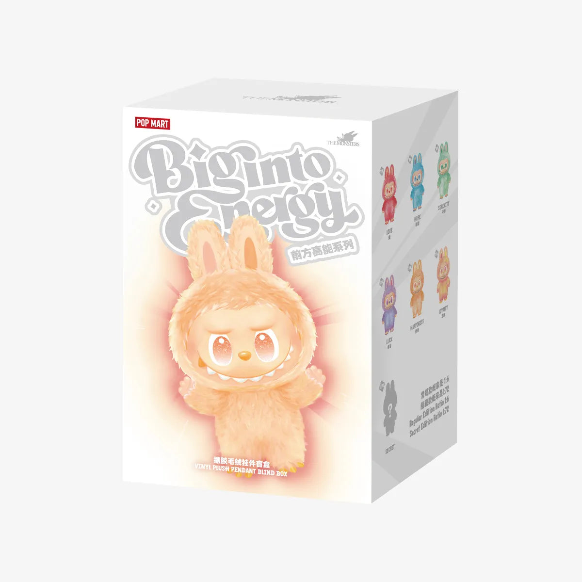 EN STOCK -1X Peluche LABUBU - V3 : Big Into Energy - Produit Officiel POPMART